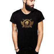 Qivi Pubg King Baskılı Siyah Erkek Örme T-shirt