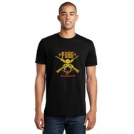 Qivi Pubg Kuru Kafa Sarı Baskılı Siyah Erkek Örme T-shirt