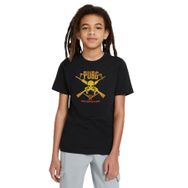 Qivi Pubg Kurukafa Sarı Baskılı Unisex Çocuk Siyah T-shirt