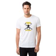 Qivi Pubg Kurukafa Sarı Gri Baskılı Beyaz Erkek T-shirt