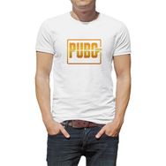 Qivi Pubg Logo Baskılı Beyaz Erkek T-shirt