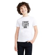 Qivi Pubg Straıght Outta Prıson Baskılı Unisex Çocuk Beyaz T-shirt
