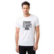 Qivi Pubg Straıght Outta Ruıns Baskılı Beyaz Erkek T-shirt