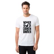 Qivi Pubg Winner Tava Tavuk Baskılı Beyaz Erkek T-shirt