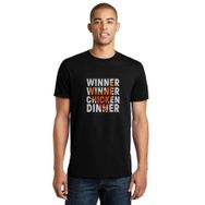 Qivi Pubg Winner Tavuk Baskılı Siyah Erkek Örme T-shirt
