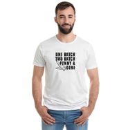Qivi Punisher One Batch Two Batch Baskılı Beyaz Erkek T-shirt
