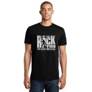 Qivi Queen We Will Rock You Baskılı Siyah Erkek Örme T-shirt
