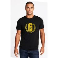 Qivi Rainbow Six Gun Baskılı Siyah Erkek Örme T-shirt