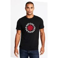 Qivi Red Hot Chilippers Baskılı Siyah Erkek Örme T-shirt