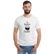Qivi RF0219-ERKTS The Umbrella Academy Logo Yazı Baskılı Beyaz Örme Erkek T-shirt