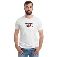 Qivi RF0348-ERKTS Baskılı Beyaz Örme Erkek T-shirt