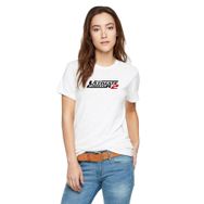 Qivi RF0574-KDNTS UFC Ultimate Fighting Championship Baskılı Beyaz Örme Kadın T-shirt