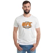Qivi RF0576-ERKTS UFC Ultimate Fighting Championship Baskılı Beyaz Örme Erkek T-shirt