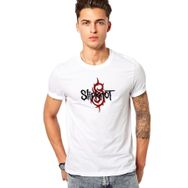 Qivi RF1123-ERKTS Slipknot Baskılı Beyaz Örme Erkek T-shirt