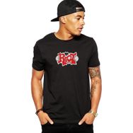 Qivi Riot Logo Baskılı Siyah Erkek Örme T-shirt