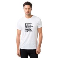 Qivi Riverdale Characters Name Baskılı Beyaz Erkek T-shirt