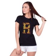 Qivi Riverdale R Head Baskılı Siyah Örme Kadın T-shirt
