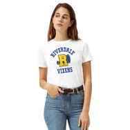 Qivi Riverdale R Vixens Baskılı Beyaz Örme Kadın T-shirt