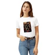 Qivi Riverdale Wallpaper Baskılı Beyaz Kadın T-shirt