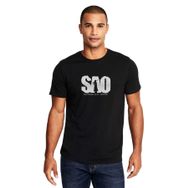 Qivi S A O Baskılı Siyah Erkek Örme T-shirt