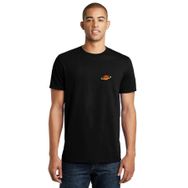 Qivi Saturn Göğüs Baskılı Siyah Erkek Örme T-shirt