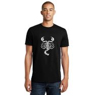 Qivi Scorpio Tatoo Baskılı Siyah Erkek Örme T-shirt