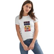 Qivi Sense 8 Rainbow Baskılı Beyaz Kadın T-shirt