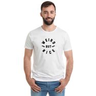 Qivi Sense 8 Weird But Nice Baskılı Beyaz Erkek Örme T-shirt
