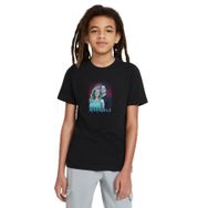 Qivi SFK0056-COCTS Baskılı Unisex Çocuk Siyah T-shirt
