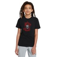 Qivi SFK0457-COCTS Motörhead Iskambil Kurukafa Kırmızı Beyaz Rock Baskılı Unisex Çocuk Siyah Sweatshirt