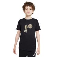Qivi SFK0599-COCTS Baskılı Unisex Çocuk Siyah T-shirt