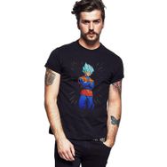 Qivi SFK0629ERKTS Anime Dragon Ball Baskılı Siyah Örme Erkek T-shirt