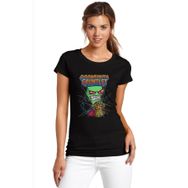 Qivi SFK0693KDNTS Doomfinity Gauntlet Baskılı Siyah Örme Kadın T-shirt