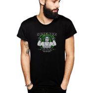 Qivi SFK0700ERKTS Rick Science Gym Baskılı Siyah Örme Erkek T-shirt