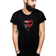 Qivi SFK0709ERKTS The Punisher Baskılı Siyah Örme Erkek T-shirt