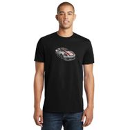 Qivi SFK0741ERKTS Porsche 911 R 991 Baskılı Siyah Örme Erkek T-shirt