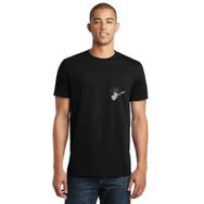 Qivi SFK0768ERKTS Gitar Notalar Göğüs Baskılı Siyah Örme Erkek T-shirt