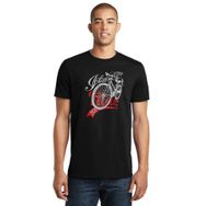 Qivi SFK0780ERKTS Ride My Bike Baskılı Siyah Örme Erkek T-shirt