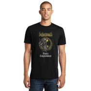 Qivi SFK0969ERKTS Behemoth Devil's Conquistadors Baskılı Siyah Örme Erkek T-shirt