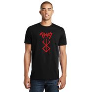 Qivi SFK0975ERKTS Berserk Mark Baskılı Siyah Örme Erkek T-shirt