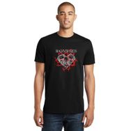 Qivi SFK0993ERKTS Black Veil Brides Brides Baskılı Siyah Örme Erkek T-shirt