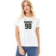 Qivi Shawn Mendes 98 Baskılı Beyaz Örme Kadın T-shirt