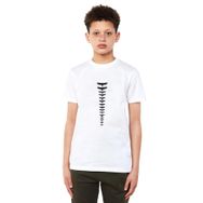 Qivi Silhouette Bodybuilding 2 Baskılı Unisex Çocuk Beyaz T-shirt