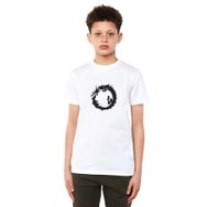 Qivi Silhouette Dragon Bearded Baskılı Unisex Çocuk Beyaz T-shirt
