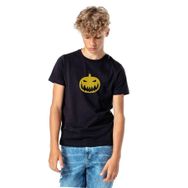 Qivi Silhouette Halloween Pumpkin Baskılı Unisex Çocuk Siyah Sweatshirt
