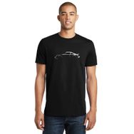Qivi Silhouette Porsche 911 Baskılı Siyah Erkek Örme T-shirt