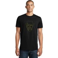 Qivi Silhouette Walter White Baskılı Siyah Erkek Örme T-shirt