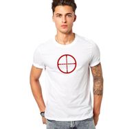 Qivi Snipper Target Baskılı Beyaz Erkek Örme T-shirt