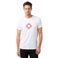 Qivi Snippers Baskılı Beyaz Erkek Örme T-shirt