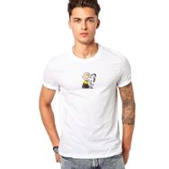Qivi Snoopy And Frıends Baskılı Beyaz Erkek Örme T-shirt
